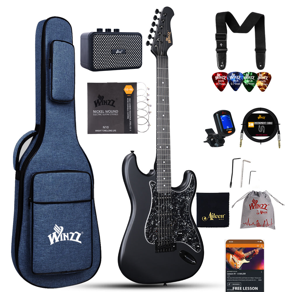 Solid Poplar Wood Electric Guitar - 39-Inch Beginner